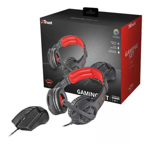 Combo Audifono y Mouse Gamer Trust Gxt 784 Negro