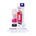 Botella Original De Tinta Epson 504 Magenta, 6.000 Páginas, 70 ml