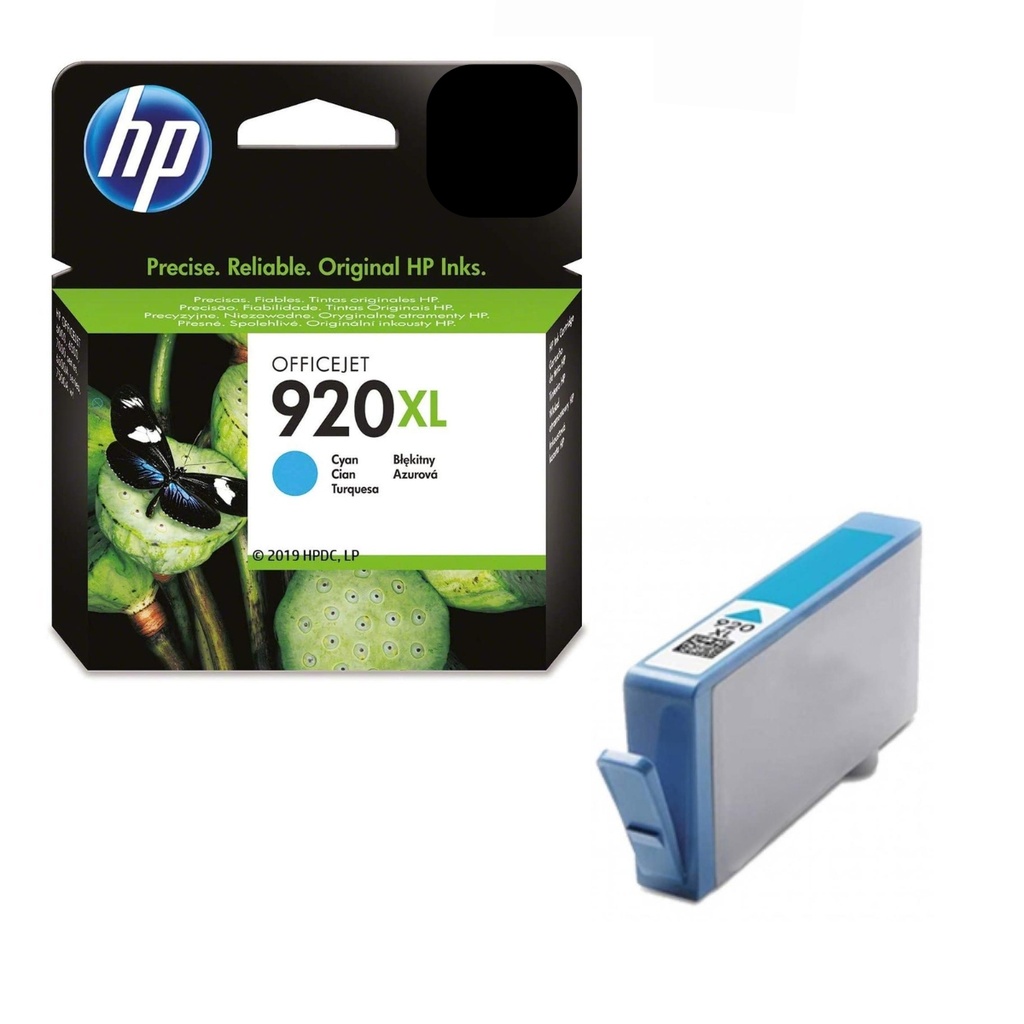 Cartucho Original De Tinta Hp 920xl Alto Rendimiento Cian, 700 Páginas, 6 ml