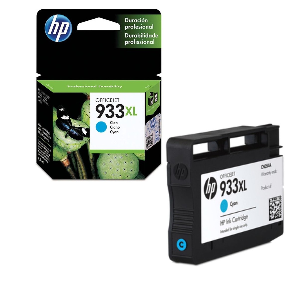Cartucho Original De Tinta Hp 933xl Alto Rendimiento Cian, 825 Páginas, 8.5 ml