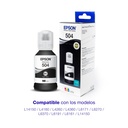 Botella Original De Tinta Epson 504 Negro, 7.500 Páginas, 120 Ml