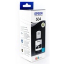 Botella Original De Tinta Epson 504 Negro, 7.500 Páginas, 120 Ml