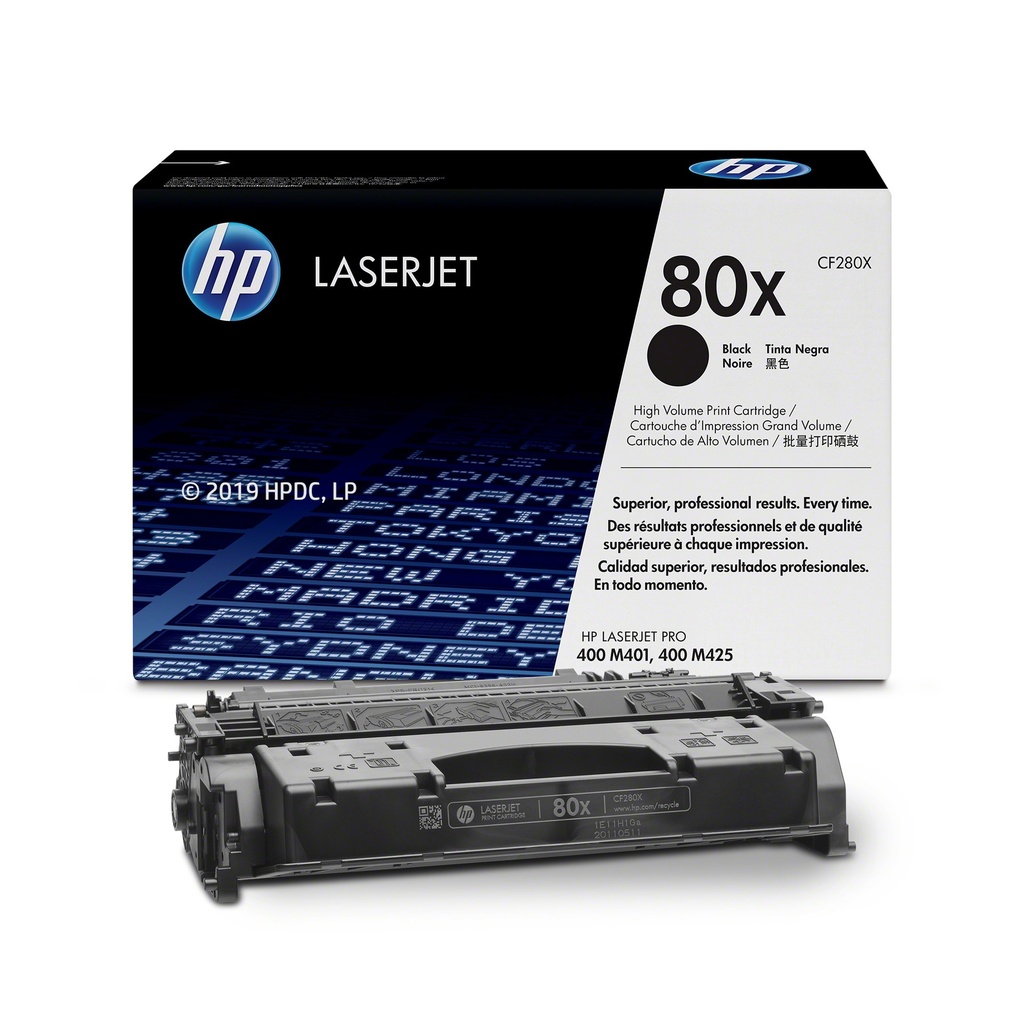 Cartucho Original De Tóner HP 80x Alto Rendimiento Negro, 6.900 Páginas