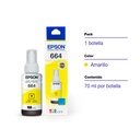 Botella Original De Tinta Epson 664 Amarillo, 7.500 Páginas, 70 ml