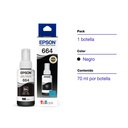 Botella Original De Tinta Epson 664 Negro, 4.500 Páginas, 70 ml