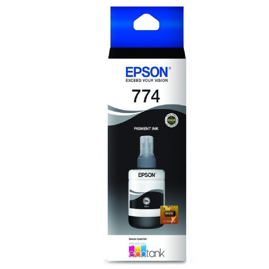 Botella Original De Tinta Epson T774 Negro, 6.000 Páginas