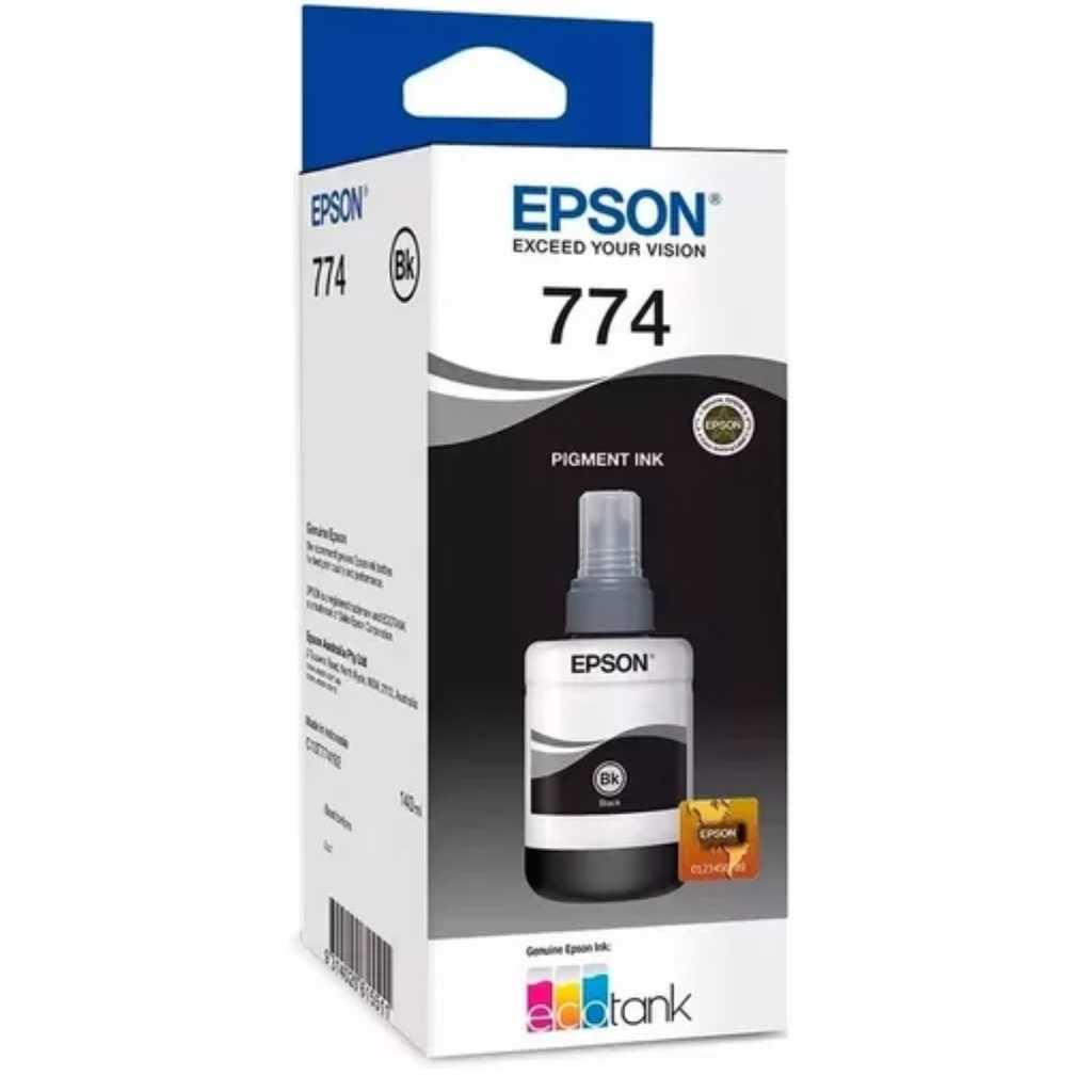 Botella Original De Tinta Epson T774 Negro, 6.000 Páginas