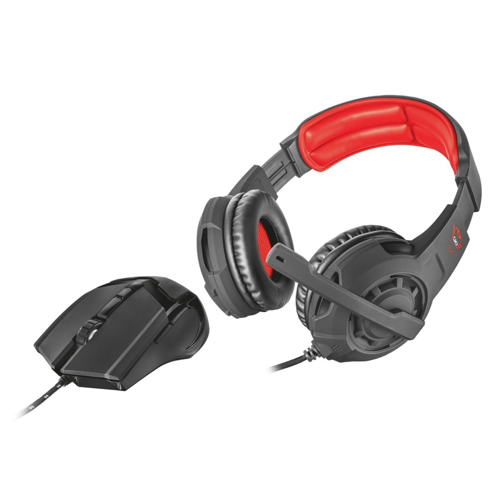 Combo Audifono y Mouse Gamer Trust Gxt 784 Negro