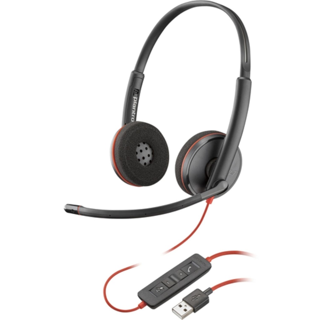 Auriculares estéreo USB-A Poly 3220 Negra