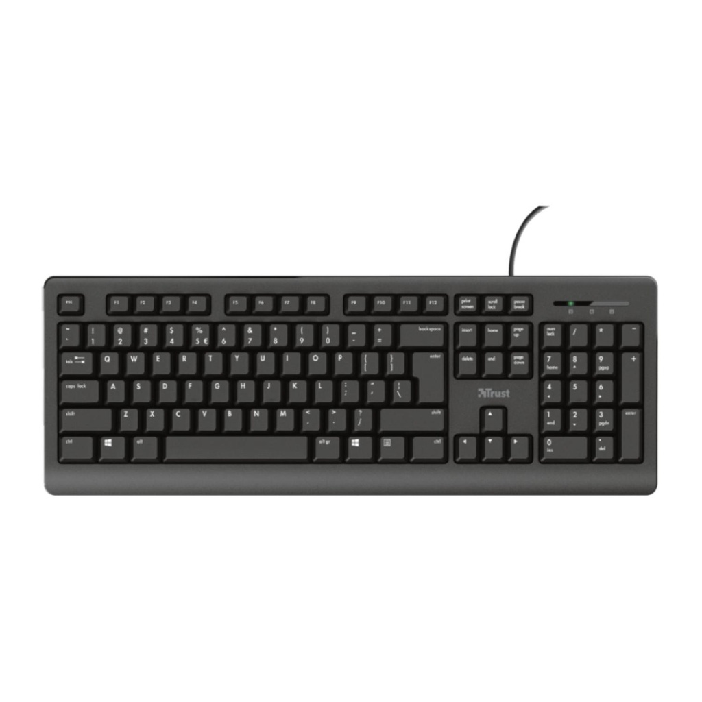 Teclado Original Trust Primo Alámbrico Negro