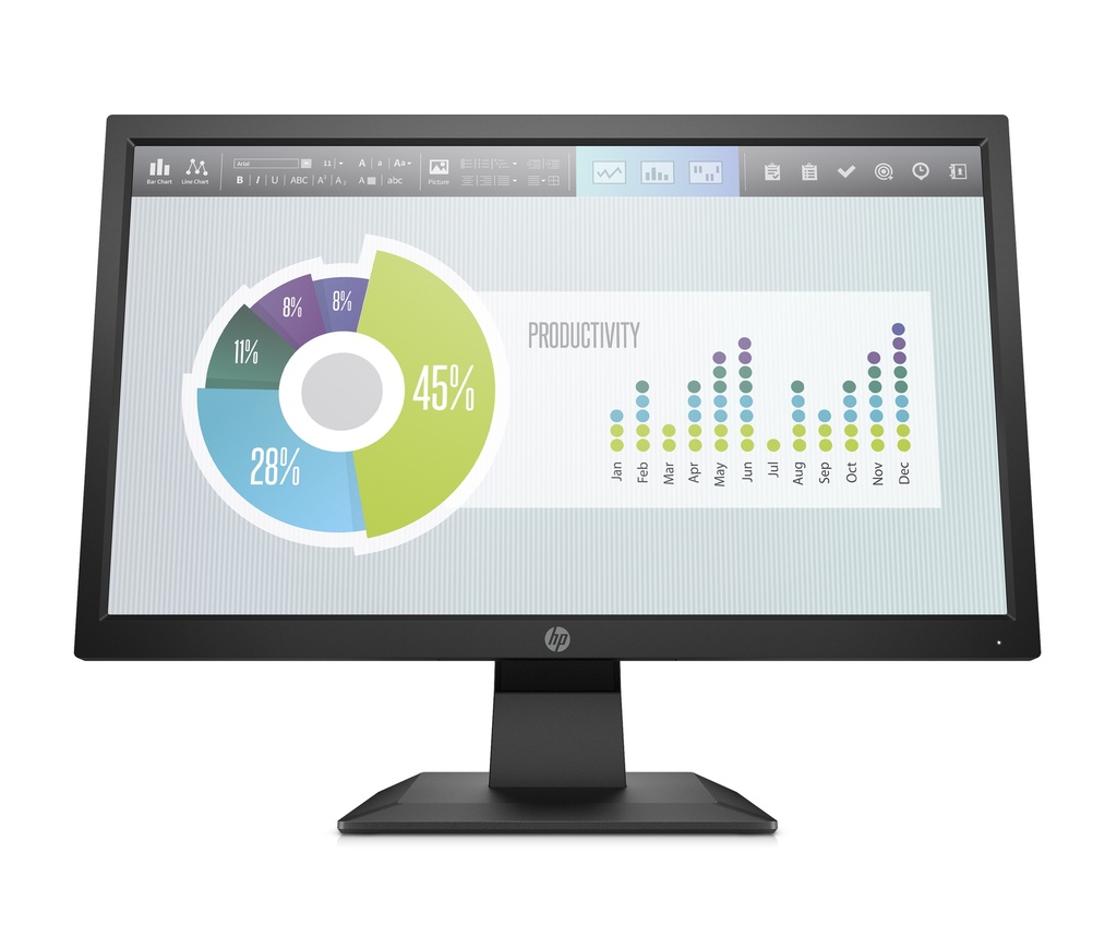 Monitor HP P204v 19.5" Tilt-Only Negro