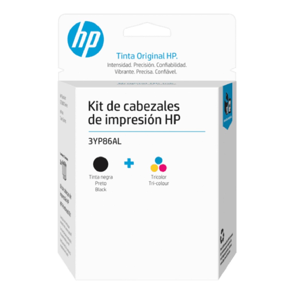 Cabezal Original De Impresión HP GT 3YP86AL Kit Negro + Tricolor 2.000 págs 42 ml