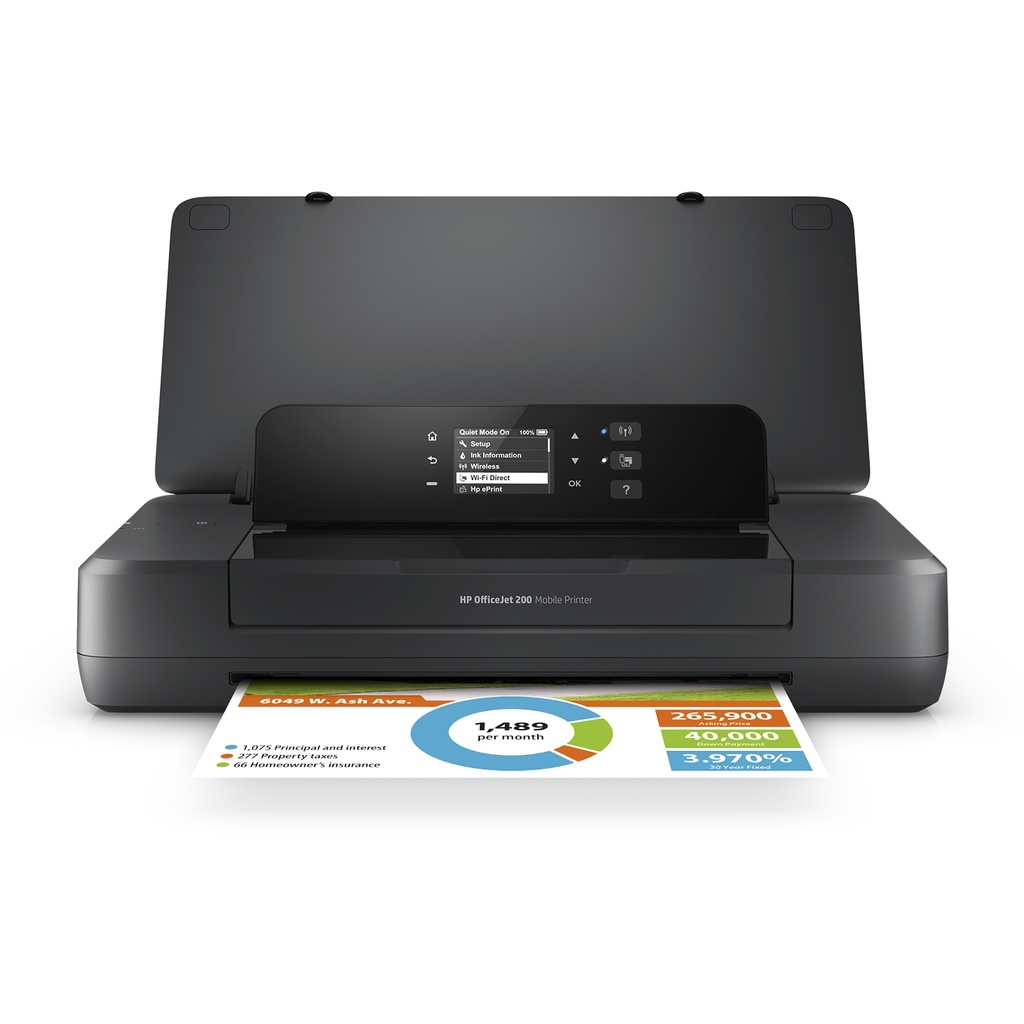 Impresora Portátil HP OfficeJet Pro 200 Wi-Fi Negra