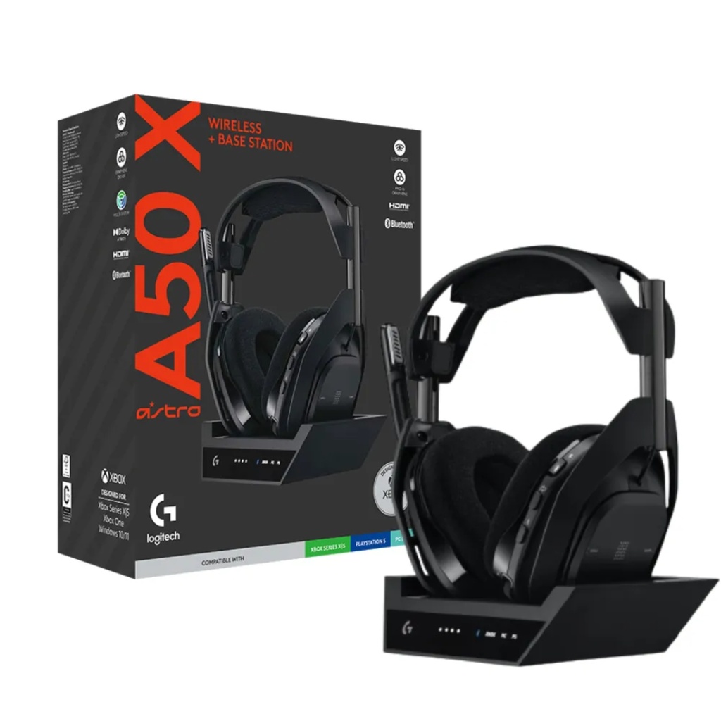 Diadema Gamer Inalámbrica Logitech A50 X LIGHTSPEED Más Base De Carga Gaming Headset