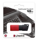 Memoria USB 3.2 Kingston 128GB Datatraveler Exodia Gen1 (Negro + Rojo)