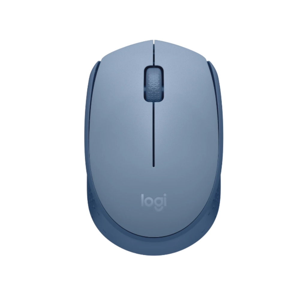 Mouse Inalámbrico Logitech Gris Azulado M170 Cómodo y Portátil