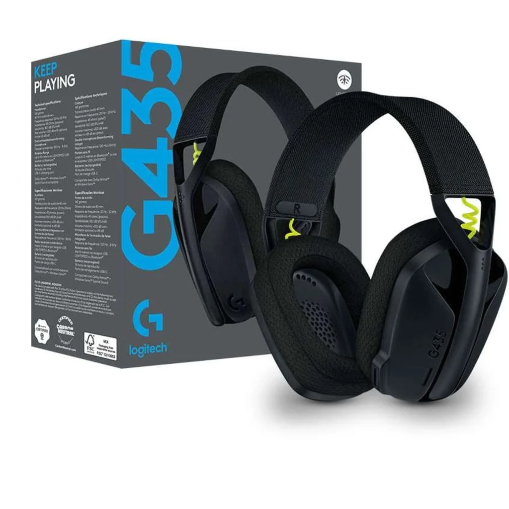 Diadema Logitech G435 Wireless Gaming Negra