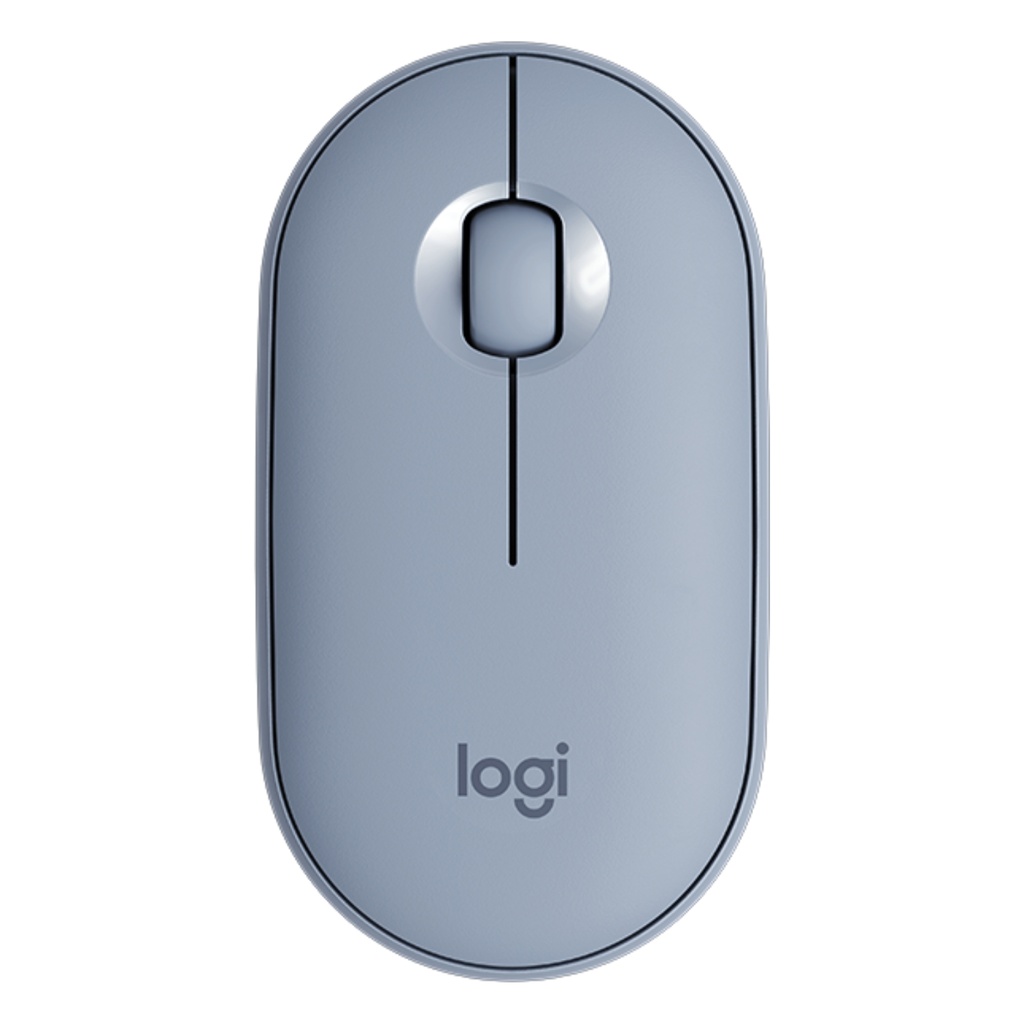 Mouse Logitech Azul Gris Pebble M350 Inalámbrico