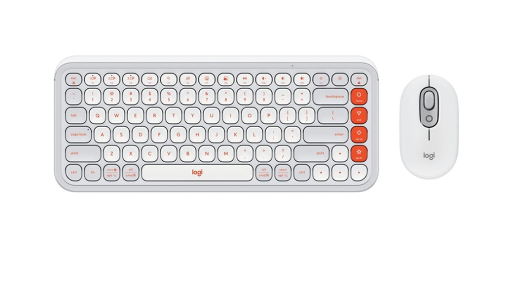 Combo Teclado y Mouse Logitech Blanco Pop Icon Bluetooth