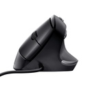 Mouse Trust Alambrico Bayo Vertical Negro