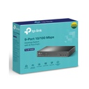 Switch TP-Link de Escritorio de 9 Puertos a 10 / 100Mbps con 8 Puertos PoE+