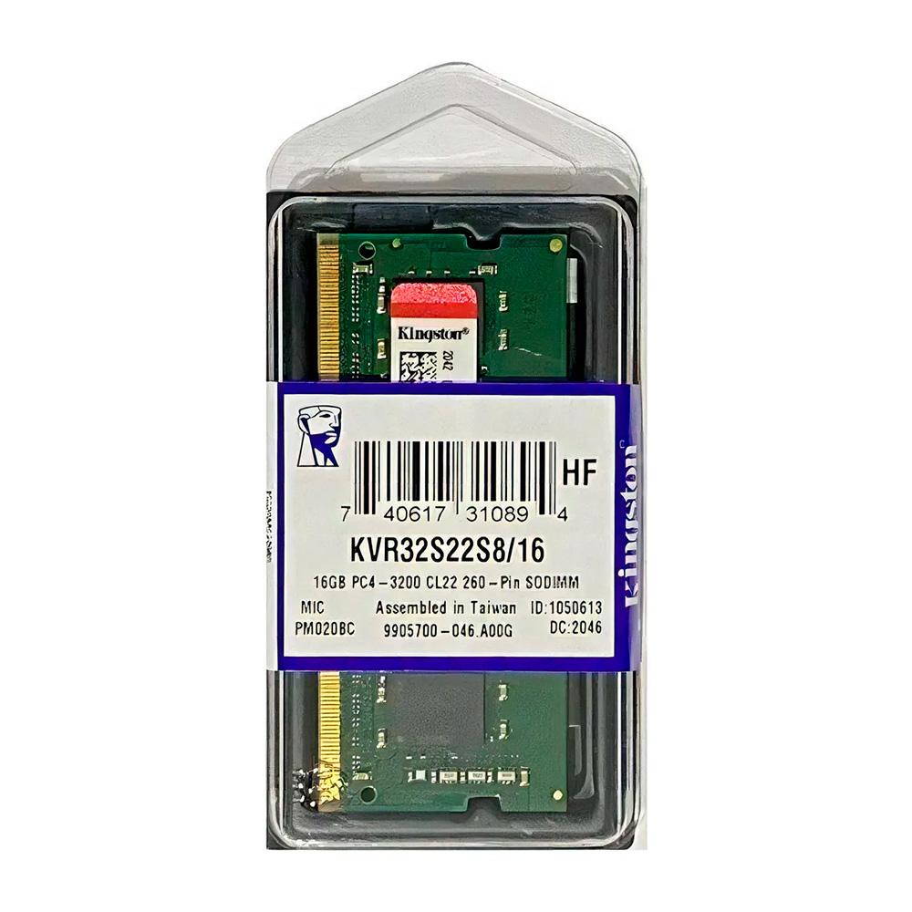MEMORIA RAM KINGSTON PARA PORTATIL  16GB DDR4 3200MHZ 