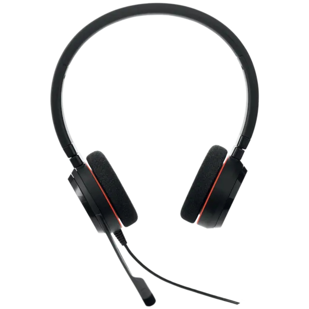 Audífonos Diadema Alámbricos Jabra Evolve 20 MS Stereo Con Espuma CMS Negros