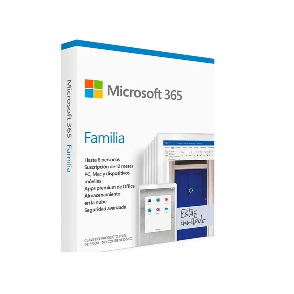 Licencia Microsoft Office 365 Familia - Anual