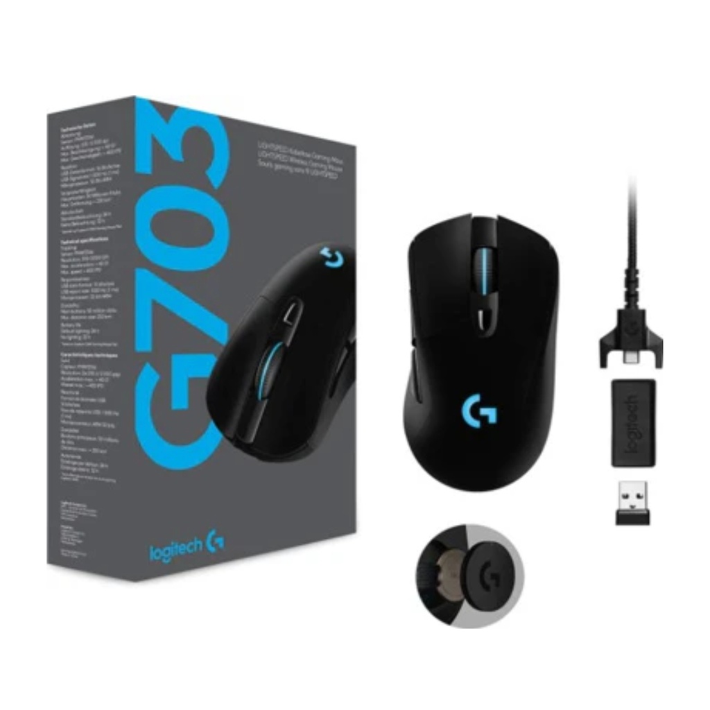 Mouse Inalámbrico G703 LIGHTSPEED  Gaming Negro