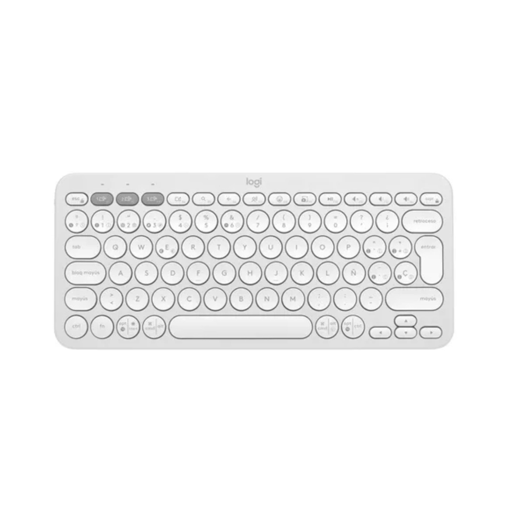Teclado Logitech K380 Pebble Keys Inalámbrico Bluetooth Blanco