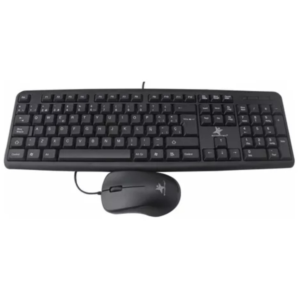 Combo De Teclado + Mouse Alámbrico Star Tec ST-CB-81 Color Negro