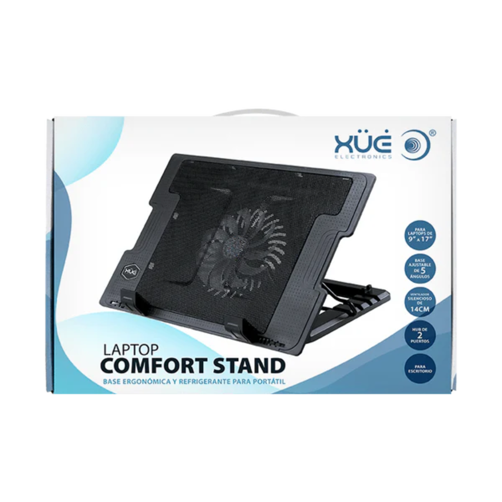 Base Disipadora De Calor XUE 2XUSB Para Portátil -Negro