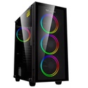 Chasis Gamer Wattana Obruks Wa-Ch-3603 Negro + 4 Ventiladores Gmx-12-Dbb Argb