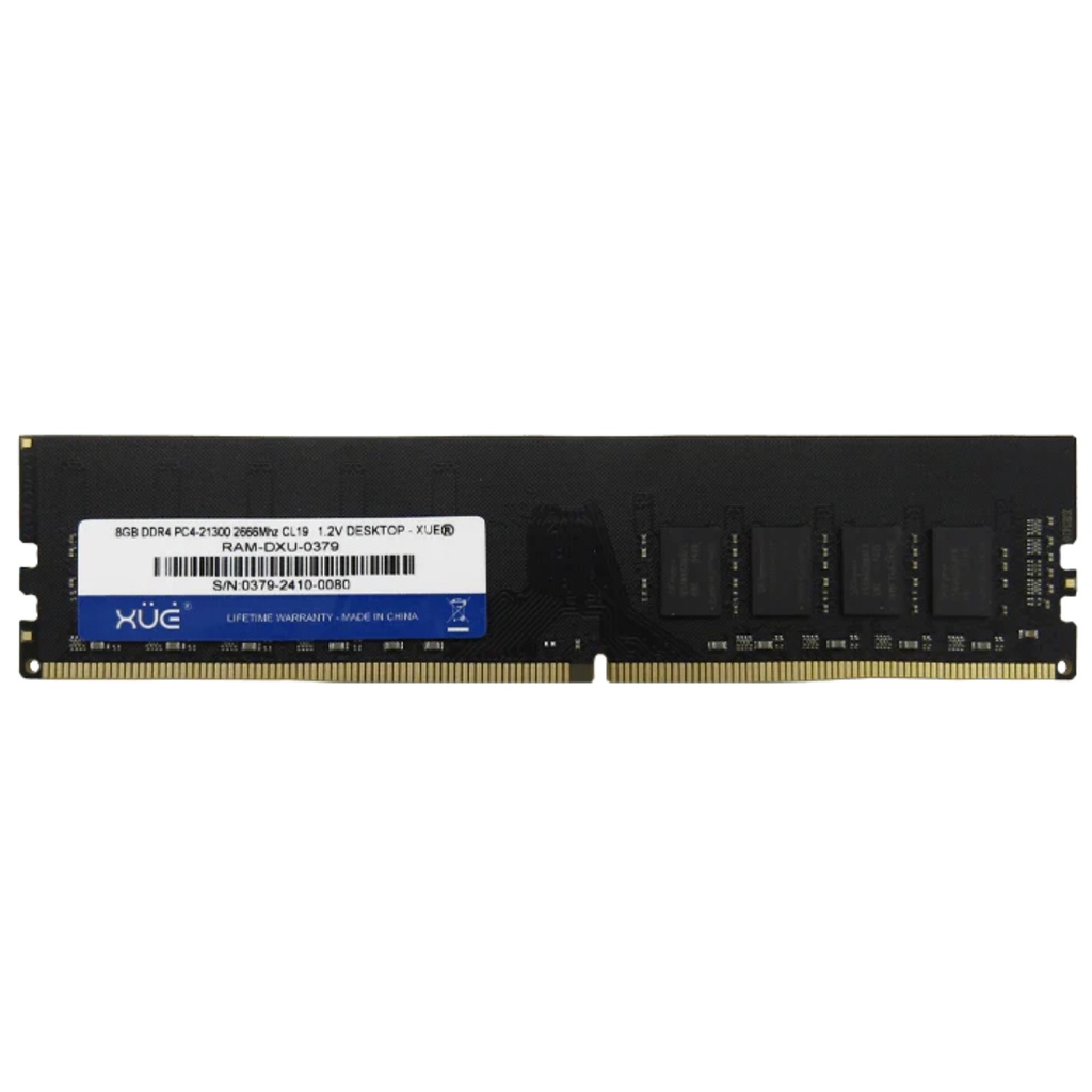 Memoria RAM XUE PC DDR4 PC4-21300 8GB 2666MHZ CL19 1.2V 16C DESKTOP Garantía 5 Años Negro