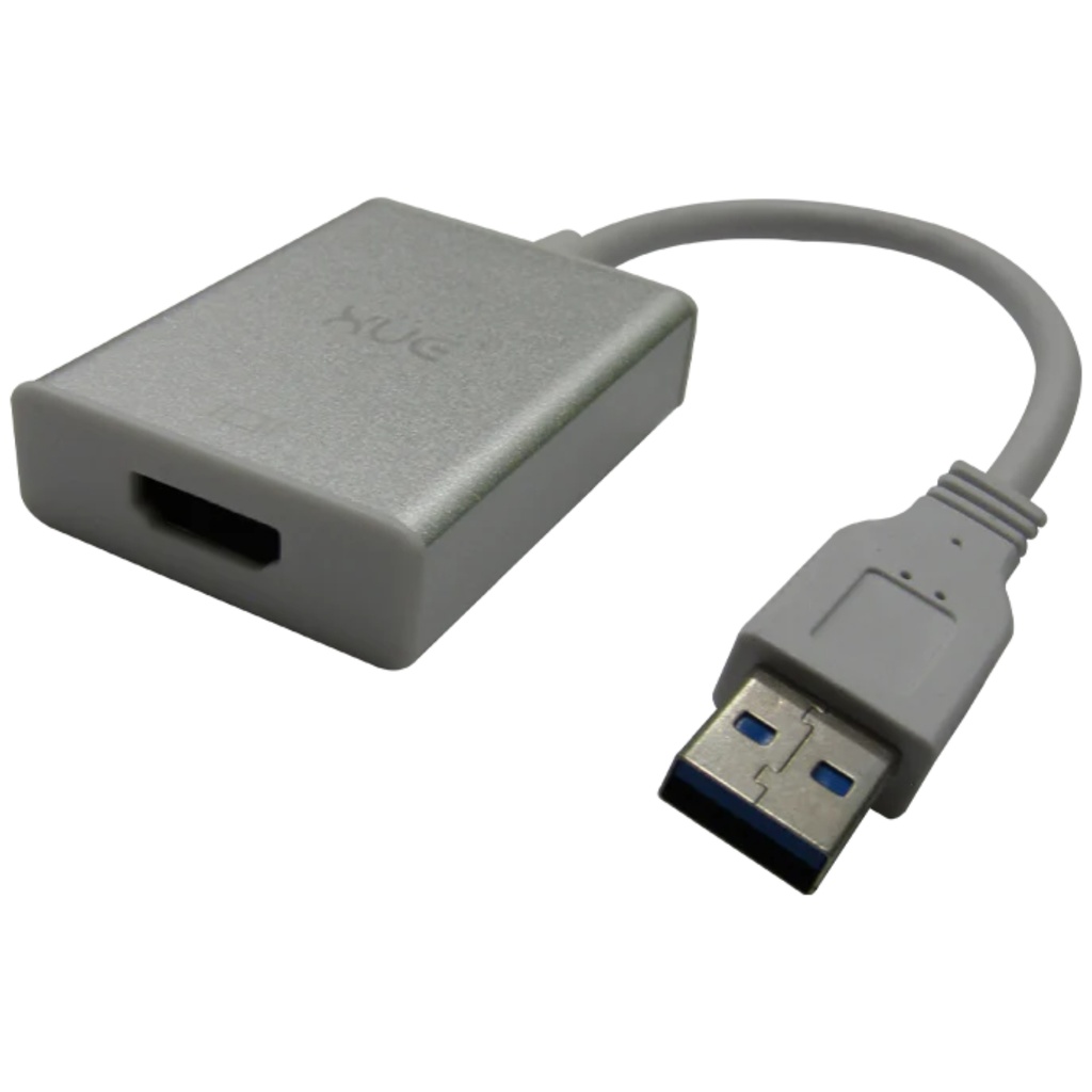 Convertidor XUE USB 3.0 A HDMI Hembra 1080P Garantía 1 Año Color Gris