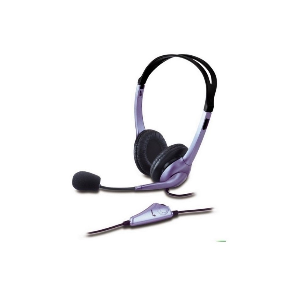 Audífono Diadema Genius HS-04S 2 Plug 3.5mm Azul-Negro