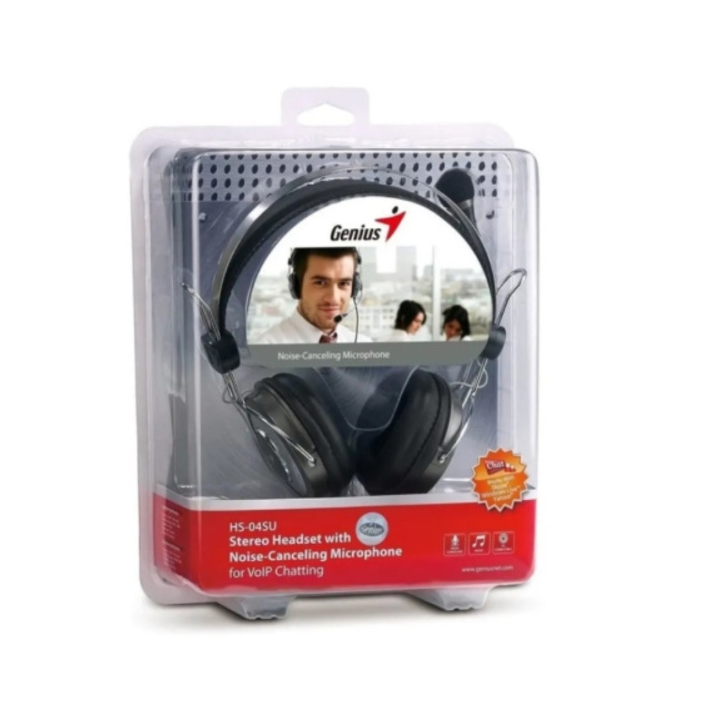 Audífono Diadema Genius HS-04SU 2 Plug 3.5mm Gris