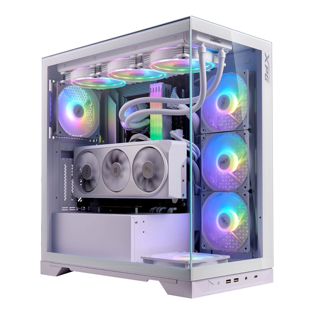 Chasis Gamer XPG INVADER X MT Blanco Con 2 Vidrios Templados