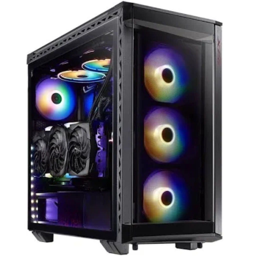 Superchasis Gamer XPG By ADATA BATTLECRUISER, Vidrio Templado X4 / 4 Fan Cooler ARGB, Color Negro