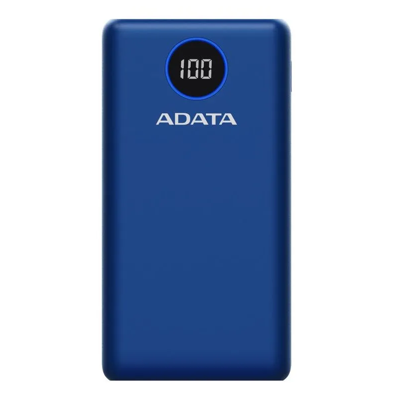Power Bank Adata Cargador Portátil USB 20000mAh Azul