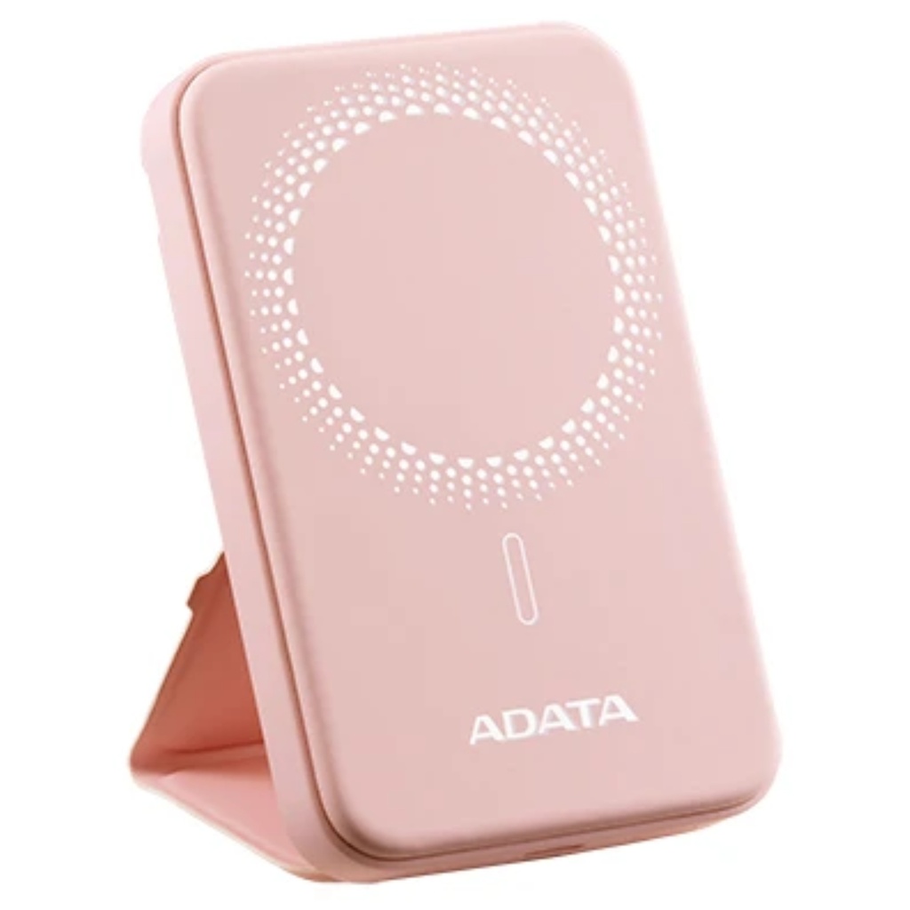 Batería Recargable Magnética Adata 5000mAh, 1 Puerto Tipo C Entrada Y Salida -Rosado