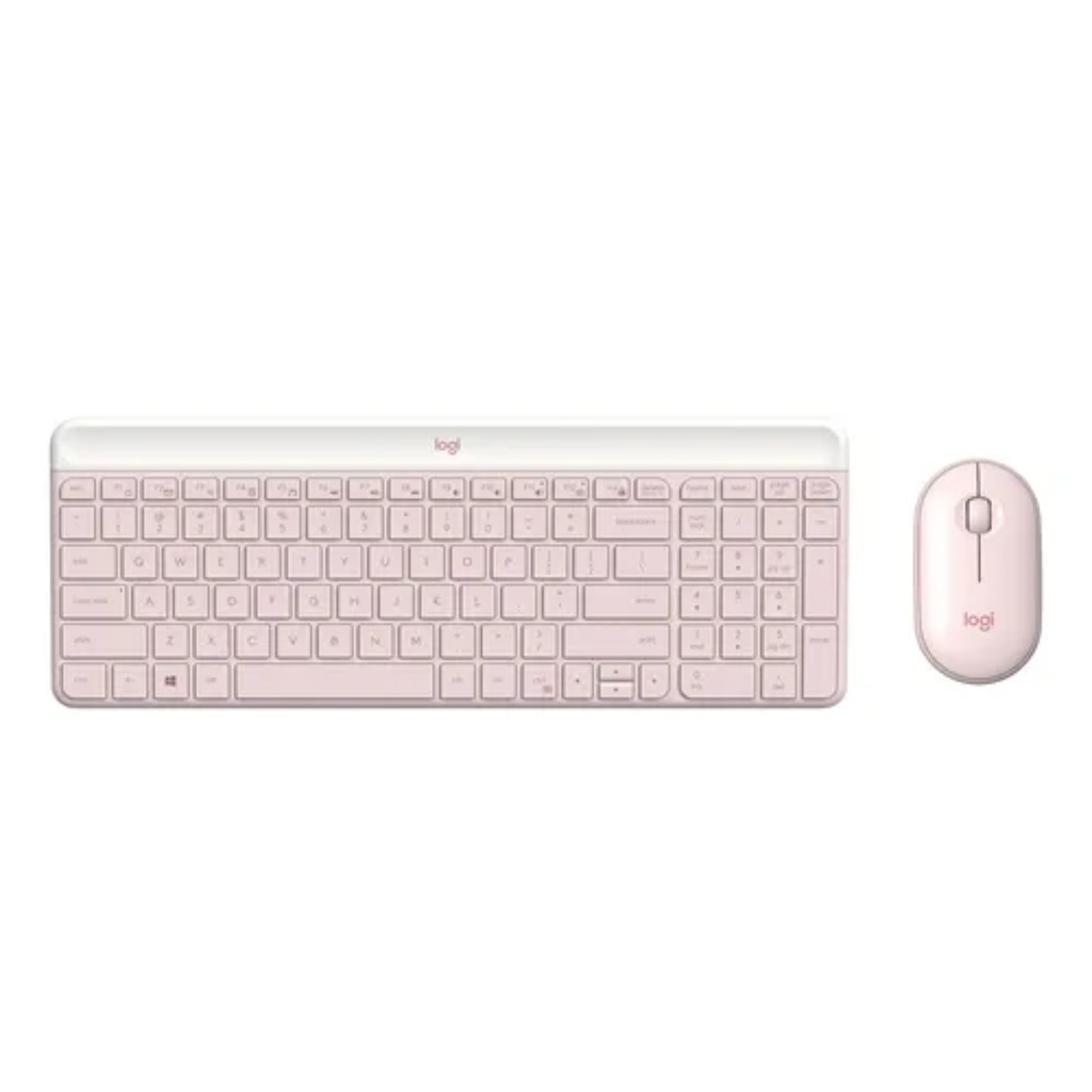 Combo Teclado y Mouse Inalámbrico Logitech MK470 - Rosa