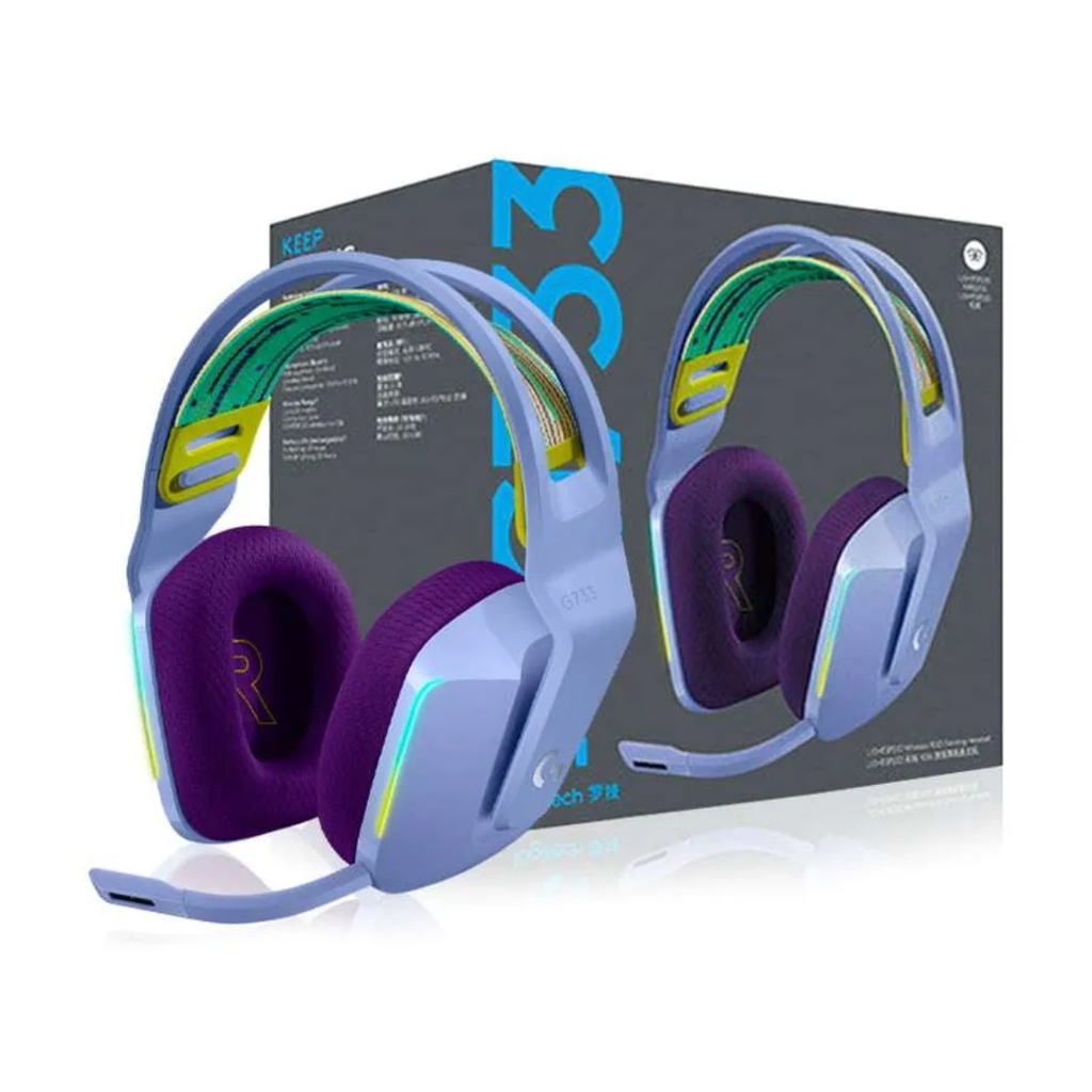 Diadema Logitech Gamer Inalámbrica G733 - Lila