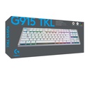 Teclado Mecánico Logitech G915X TKL Gaming Con Bluetooth Blanco