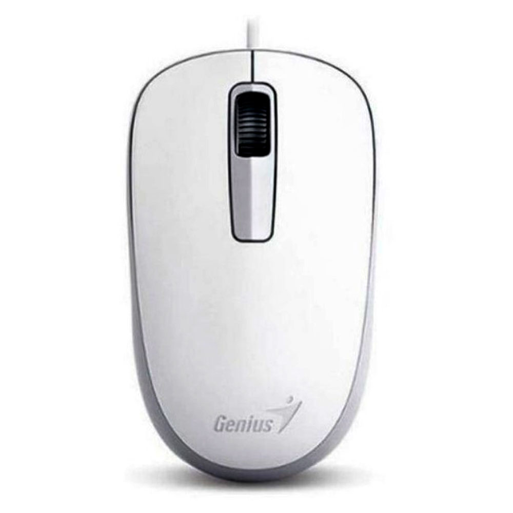 Mouse Alámbrico Genius Con Conexión USB Y Diseño Ergonómico Blanco