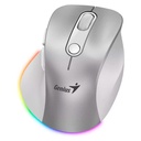 Mouse Inalámbrico Genius Ergo 9000s Pro Plateado