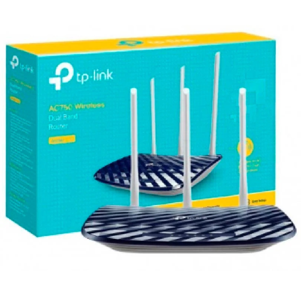 Router Archer TP-LINK Inalámbrico Doble Banda Ac750 Dual Band 3 Antenas Externas - Gris Oscuro