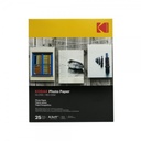 Papel Fotográfico Kodak Tamaño Carta 180 Gr X 25 Para Impresora De Inyección