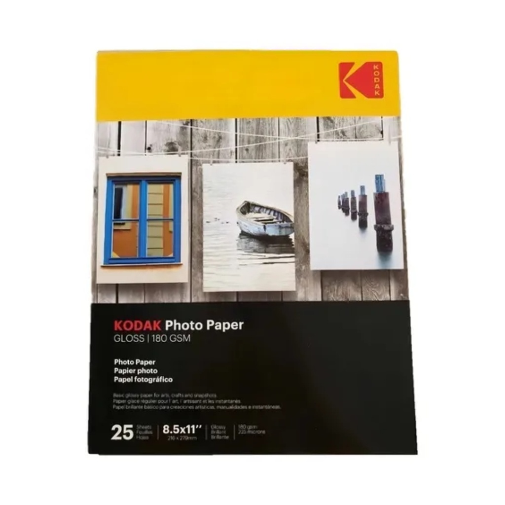 Papel Fotográfico Kodak Tamaño Carta 180 Gr X 100 Hojas Para Inyección