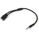 Adaptador StarTech Divisor Mini-Jack 3,5 Mm 3 Pines Macho A 2x Hembra